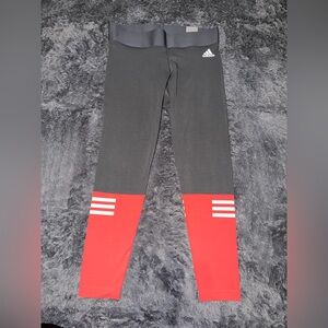 Adidas Women’s Charcoal and Coral Leggings size M